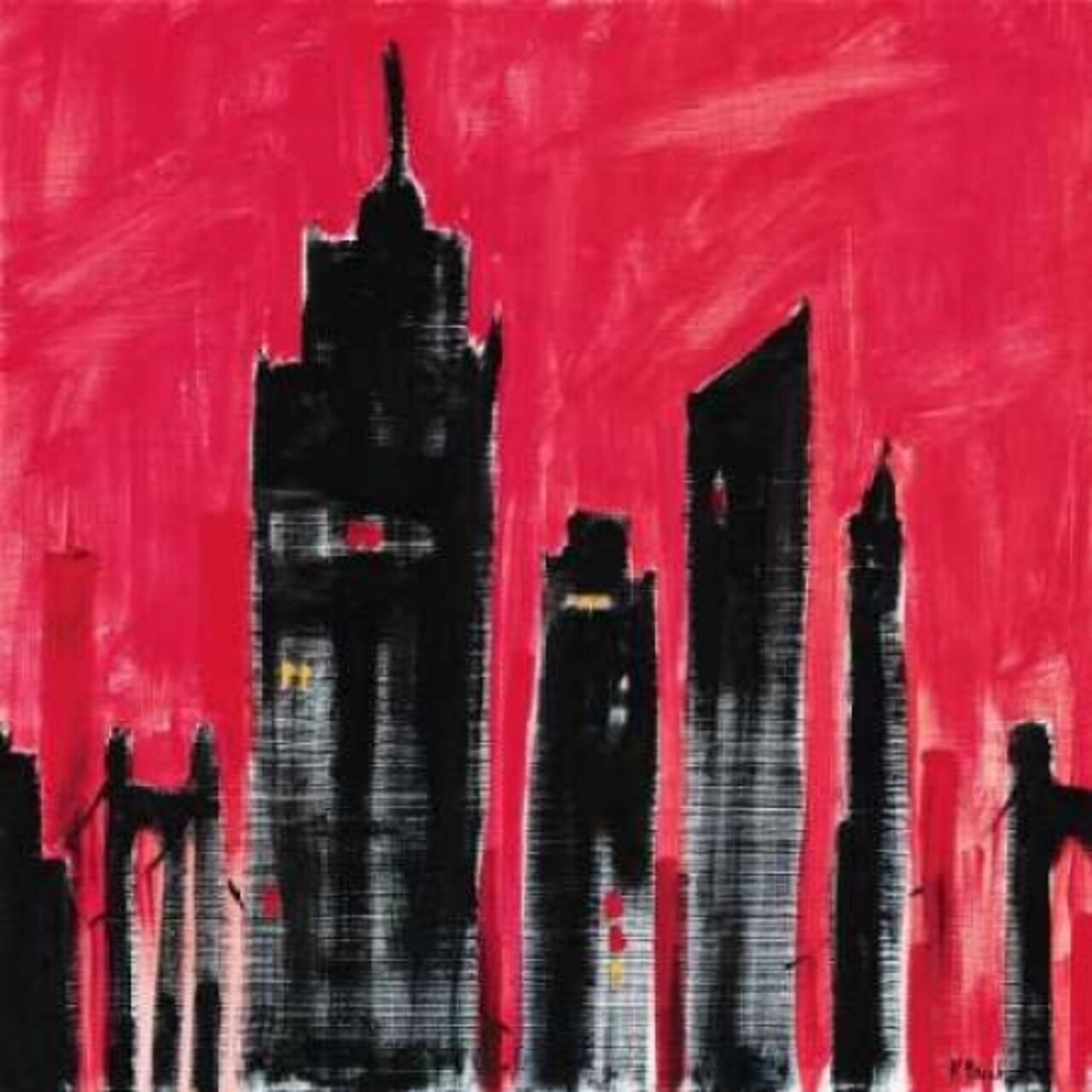 Red Cityscape Poster Print by Paul Brent - Item # VARPDXBNT073